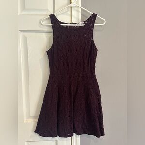 BB Dakota Lace Mini Dress - Deep Burgundy